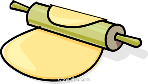 480x271 Rolling Pin And Dough Royalty Free Vector Clip Art Illustration