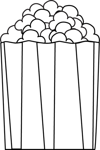 335x500 Movie And Popcorn Clipart Black And White Home Dayasrioki Top