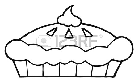 450x265 Outlined Thanksgiving Pie Stock Photo, Picture And Royalty Free