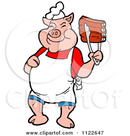 450x470 Royalty Free (Rf) Clipart Of Bbq Ribs, Illustrations, Vector