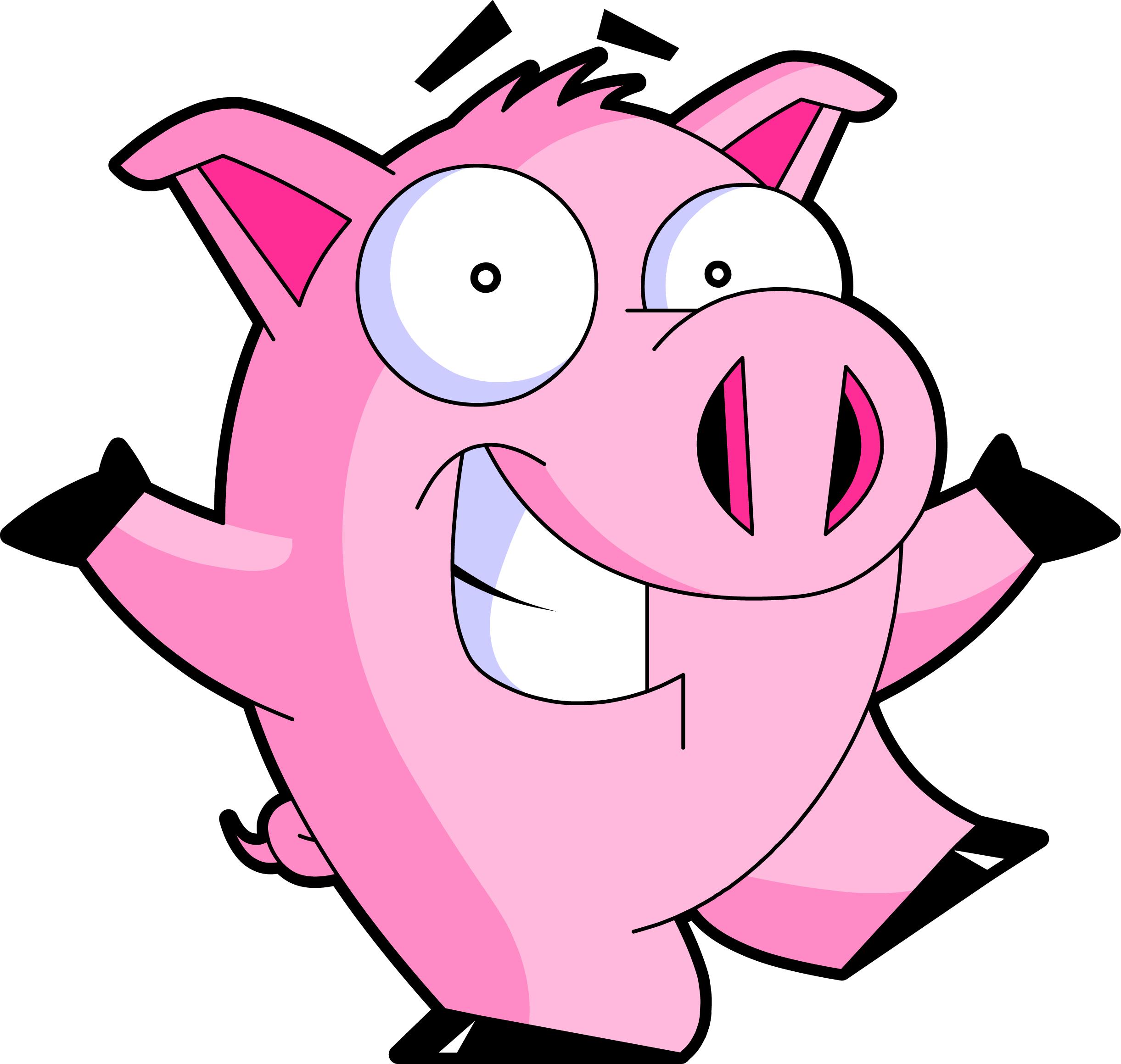 2442x2319 Cartoon Pig Clipart