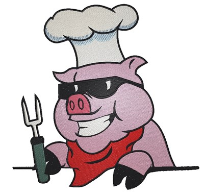 400x384 Bbq Pig Embroidery Designs, Machine Embroidery Designs