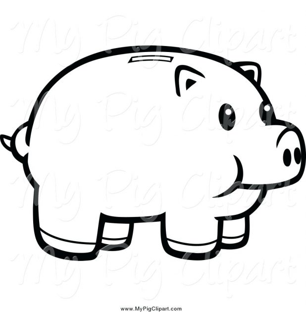 618x630 Cartoon Pig Outline Drawing Template Pigeon Sketch Guinea Pig