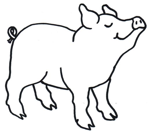 518x454 Pig Clip Art Black And White Clipart Panda