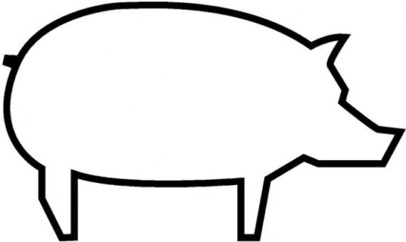 570x340 Pig Clipart Outline