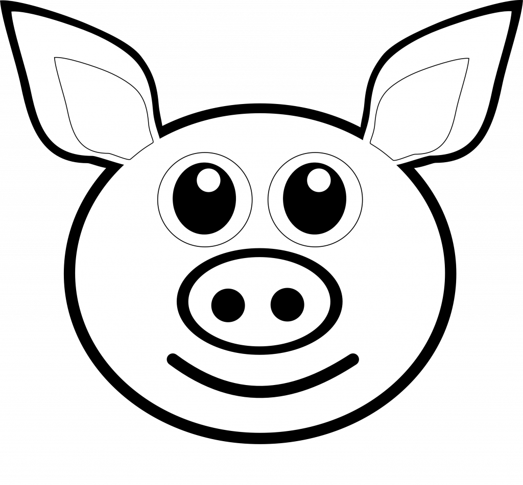 1024x951 Adult ~ Pig Line Art Clip On Clipart Pig Drawing Library Pictures