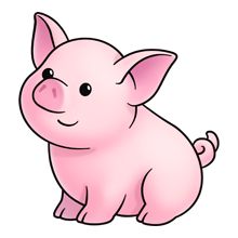 220x220 Cute Baby Pig Clipart