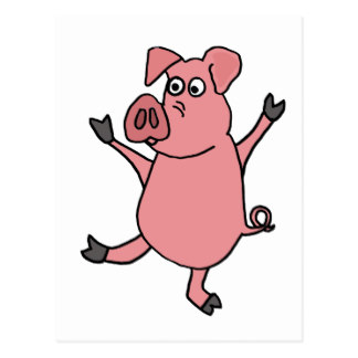 324x324 Pig Cartoon Postcards Zazzle