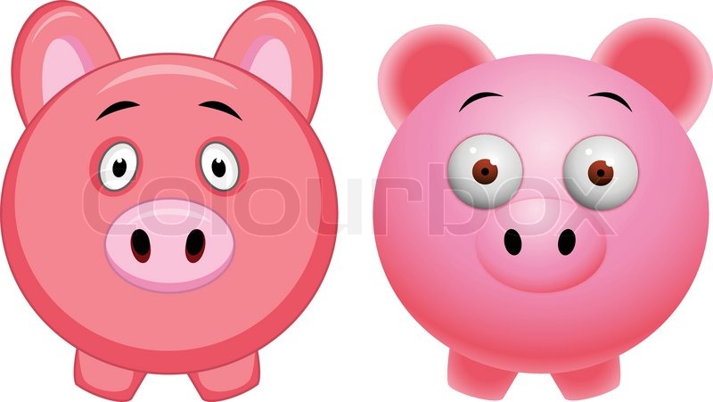800x451 Baby Pig Cartoon Stock Vector Colourbox