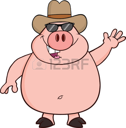 442x450 Funny Cartoon Pig In Mud Royalty Free Cliparts, Vectors, And Stock