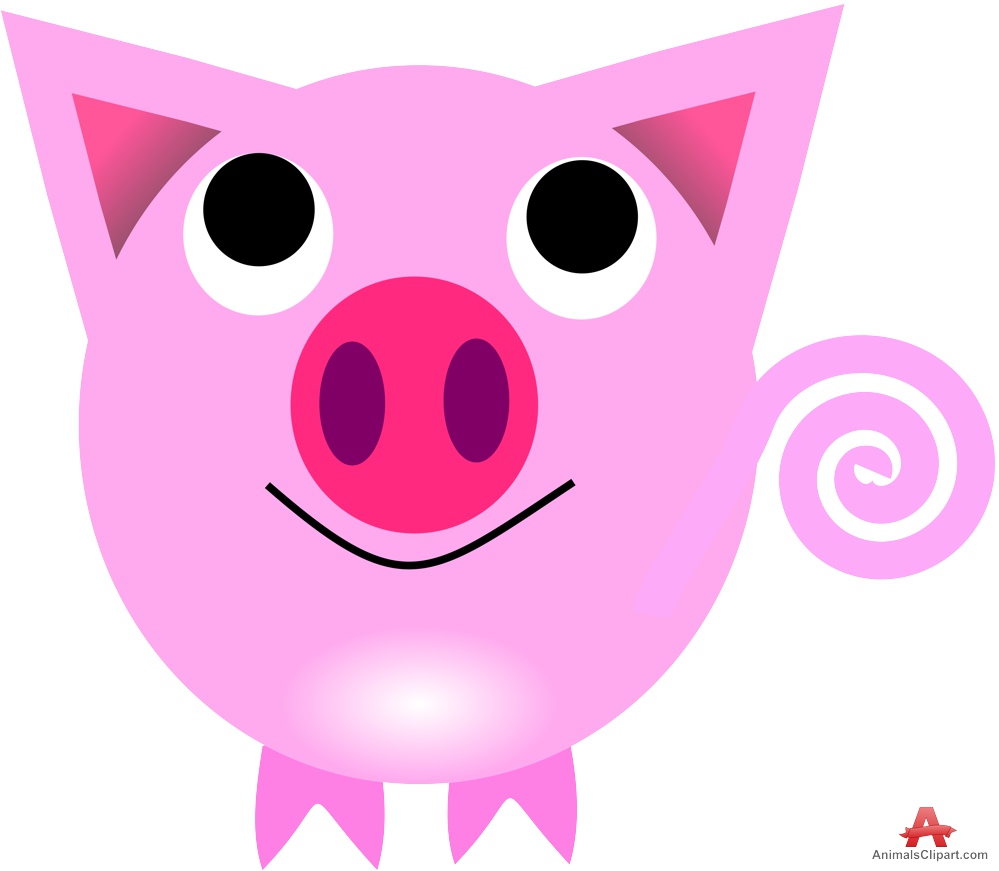 999x871 Sweet Pig Cartoon Character Free Clipart Design Download