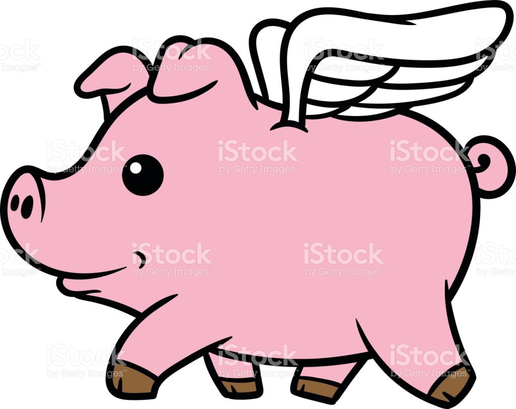 1024x813 Wings Clipart Pig