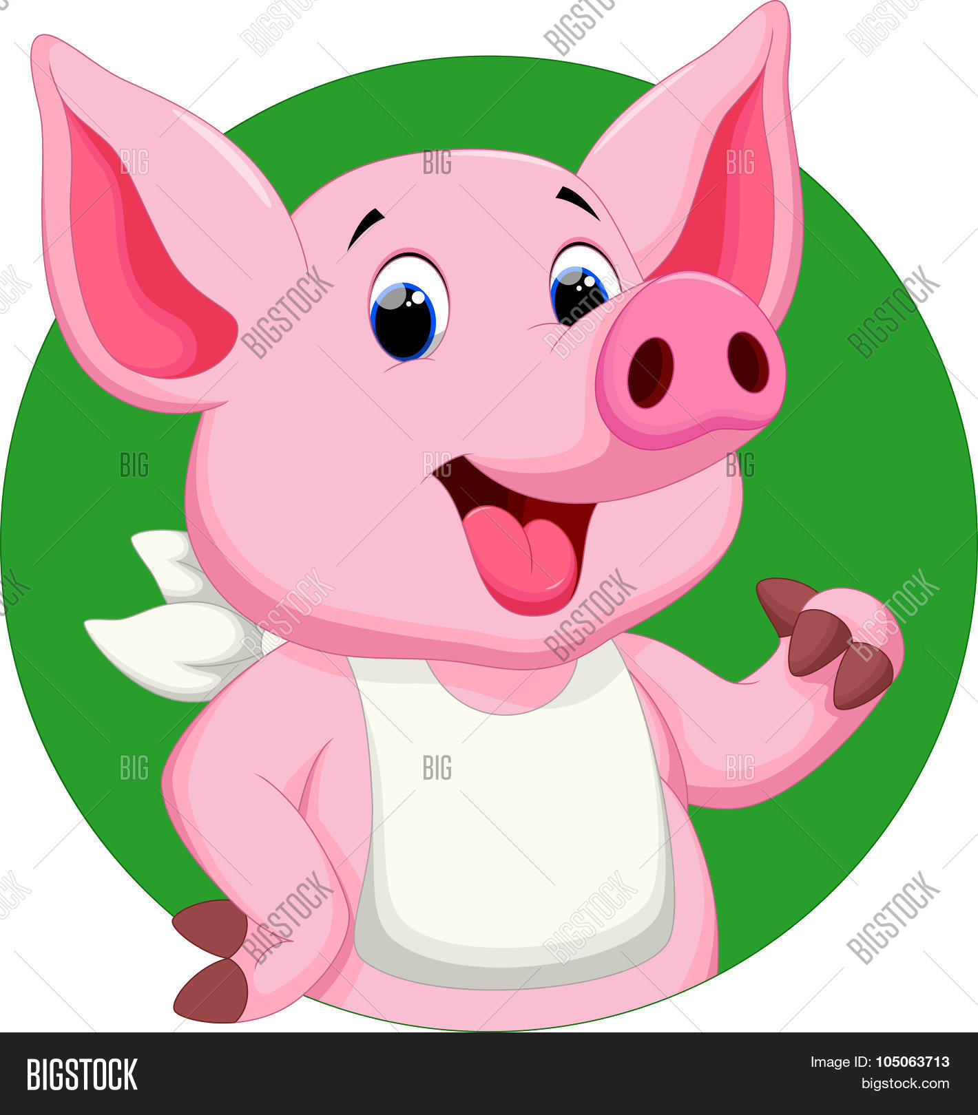 1420x1620 Cute Pig Thumbs Cartoon Vector Amp Photo Bigstock