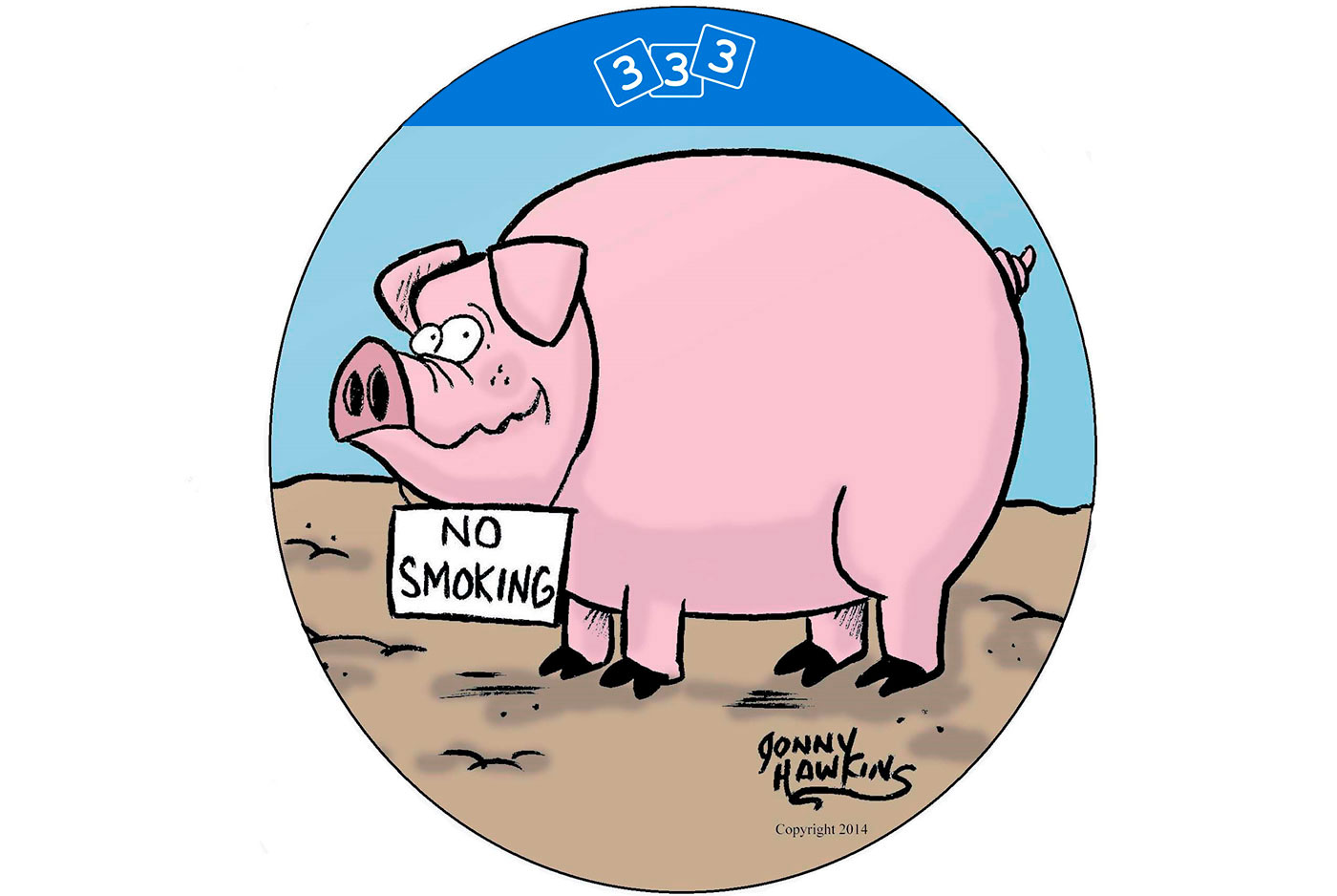 1400x938 Humor Pig Sign