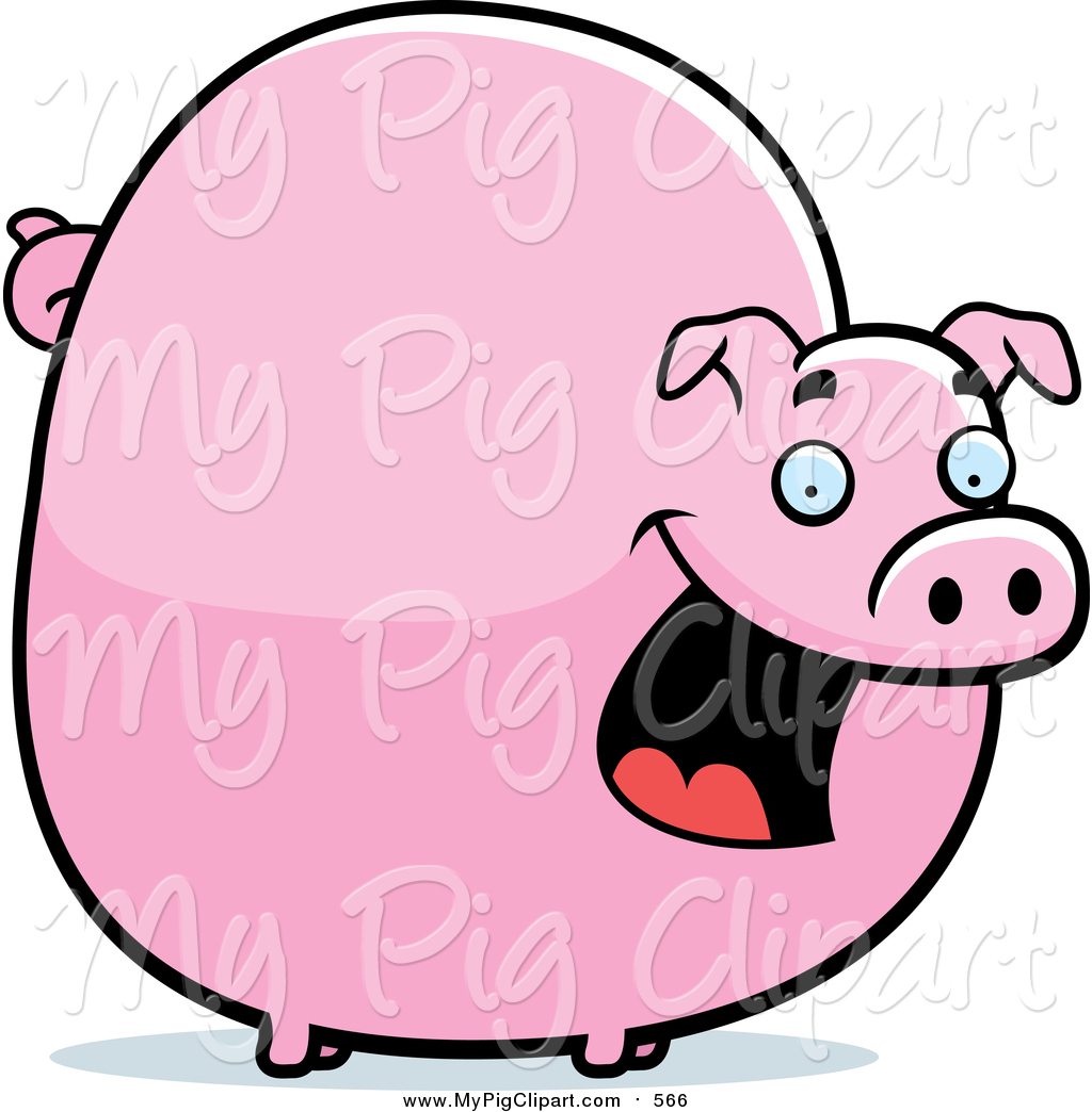 1024x1044 Swine Clipart Of A Chubby Pink Pig Smiling By Cory Thoman
