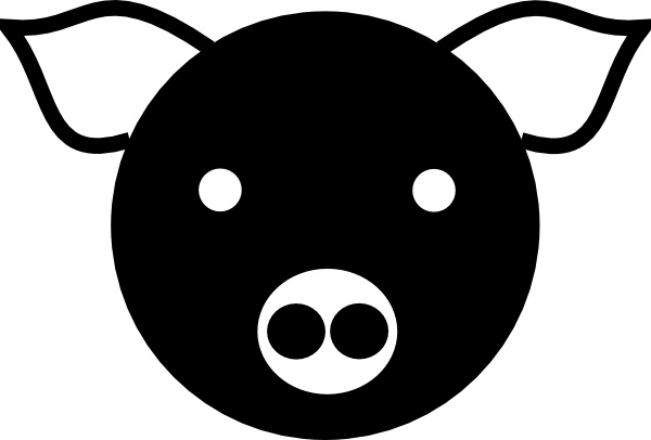600x406 A Simple Pig Clip Art Free Vector In Open Office Drawing Svg
