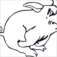 200x200 Guinea Pig Black And White Clipart