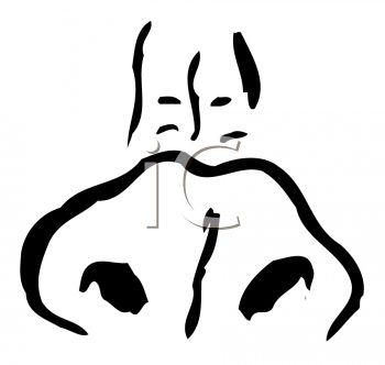 350x332 Picture Of An Outline Of A Nose Of A Pig In A Vector Clip Art