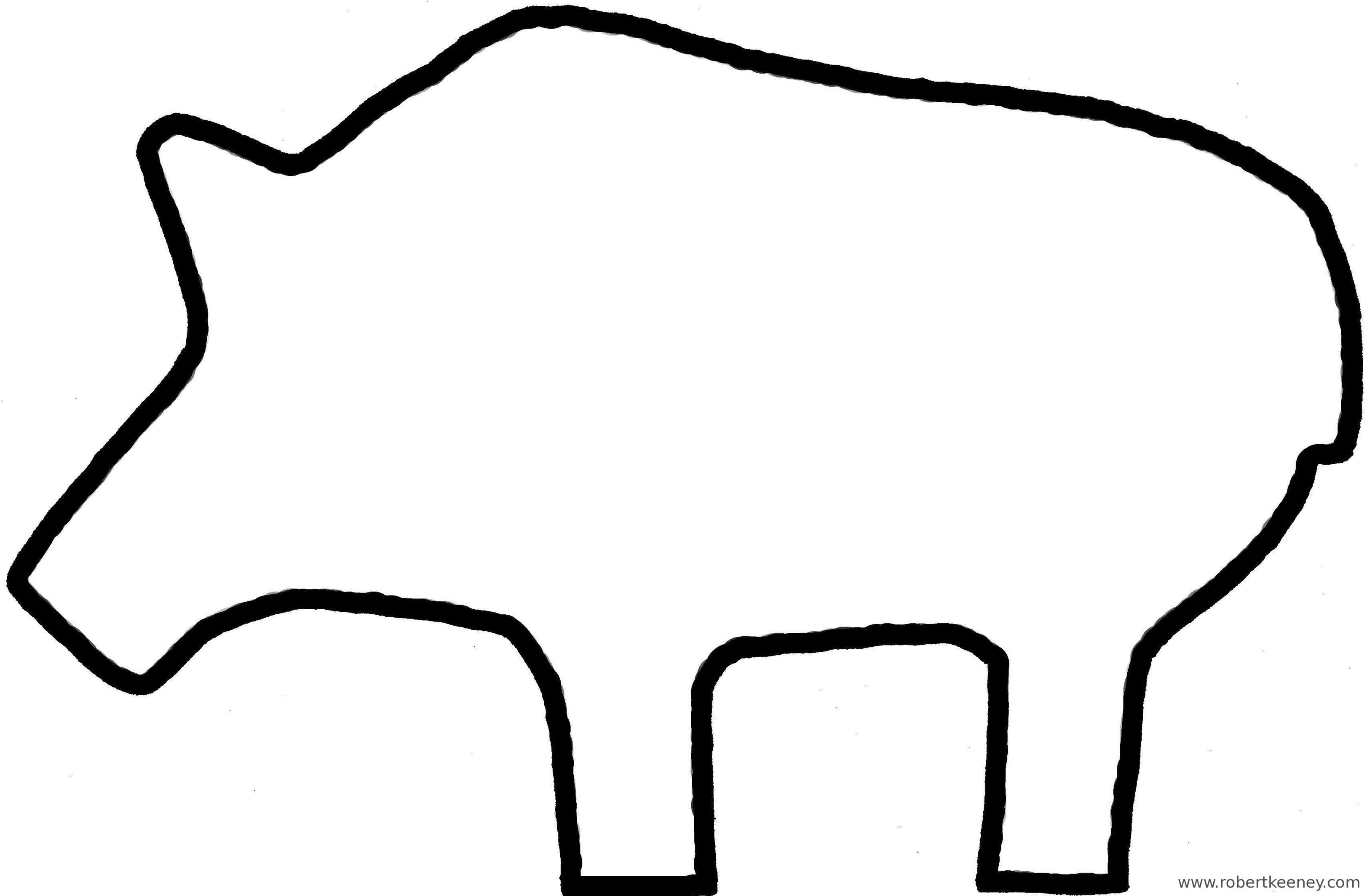 3245x2128 Pig Outline Clip Art