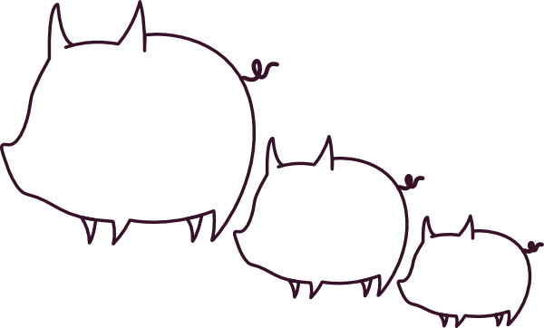 600x362 Pig Outline Clip Art