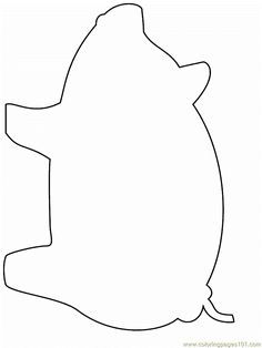 236x314 Pig Outline Clip Art