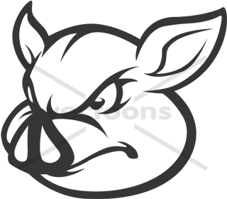 320x280 Wild Pig Hog Outline Icon Logo