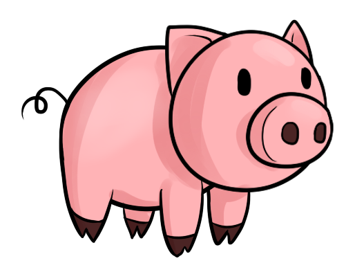 514x393 Animated Pig Clipart
