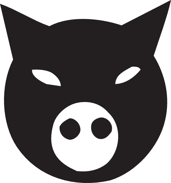 558x597 Black Pig Face Clip Art