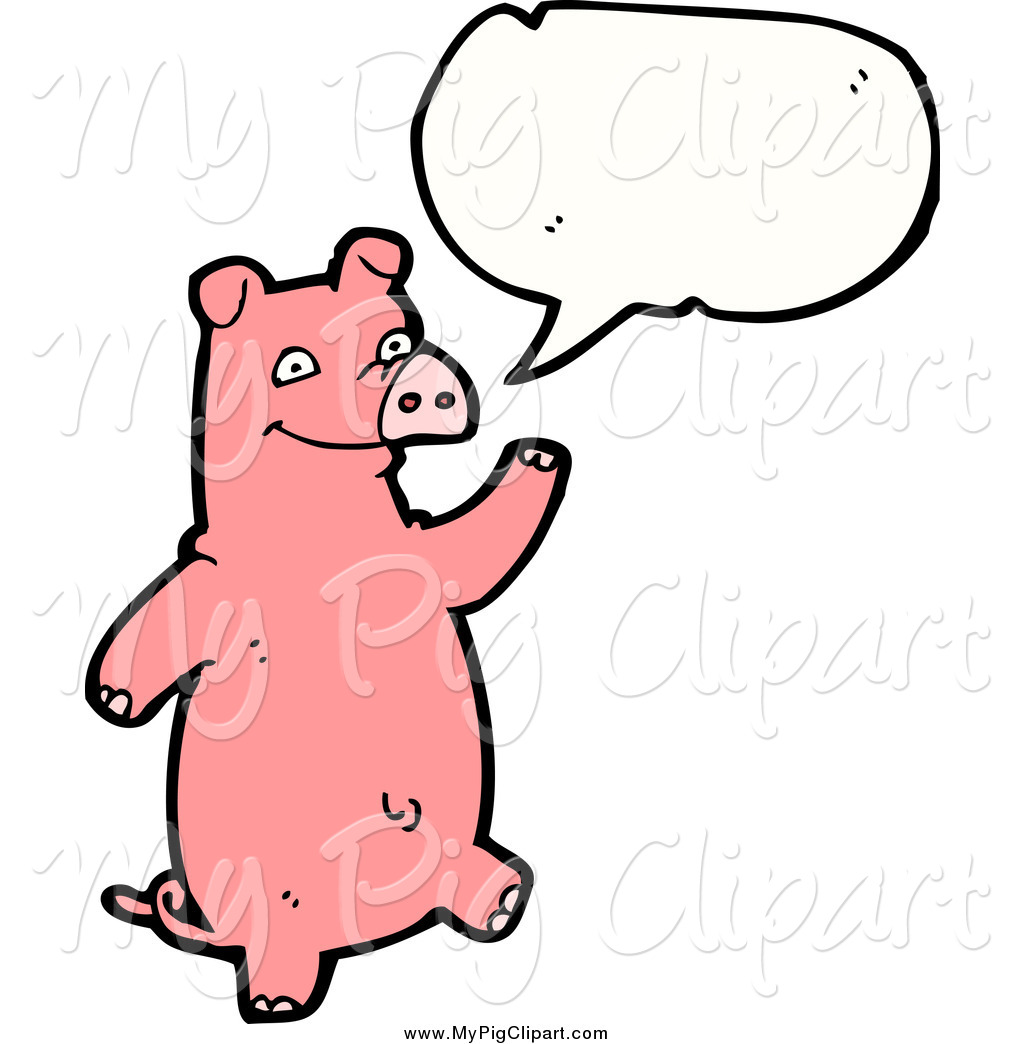 1024x1044 Swine Clipart Of A Talking Pig Waving By Lineartestpilot