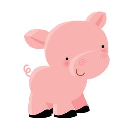 236x244 Happy Pink Pig 1820 Clipart