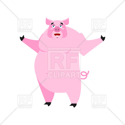 400x400 Pig Happy Emoji Royalty Free Vector Clip Art Image