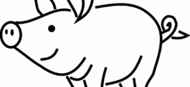 272x125 Pig Clip Art Black And White Free Clipart Images 2