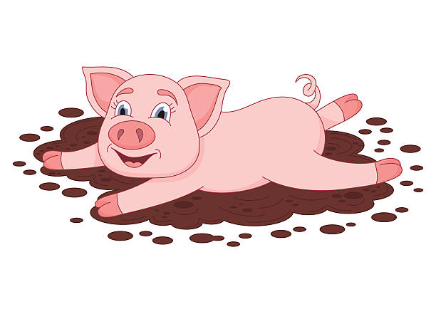 Pig In Mud Cartoon | Free download on ClipArtMag