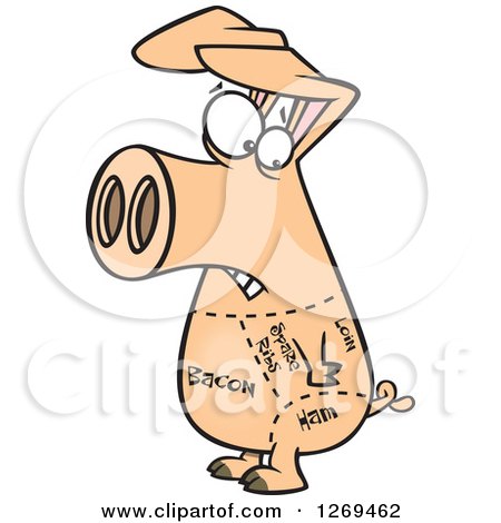 450x470 Royalty Free (Rf) Clip Art Illustration Of A Cartoon Happy Pig