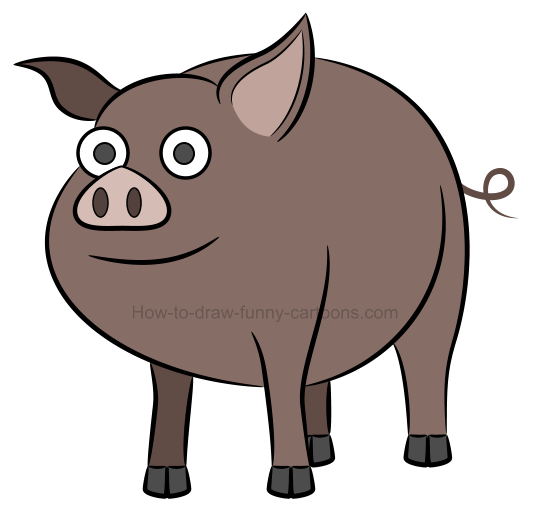 546x516 To Draw An Illustration Of A Pig