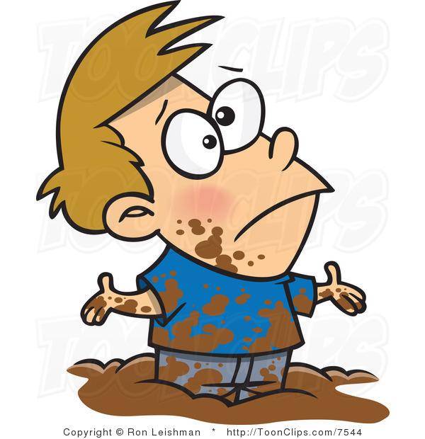 600x620 Cartoon Boy Playing In Mud By Clipart Panda