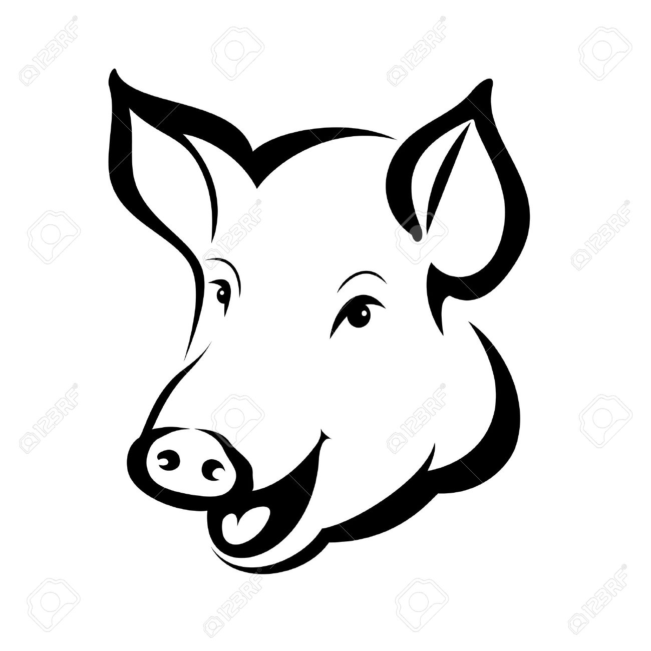 1300x1300 Pork Clipart Happy Pig