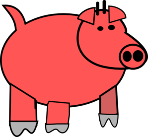 298x276 Pig Clipart Red
