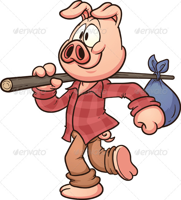 590x653 Cartoon Pig By Memoangeles Graphicriver