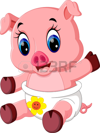 339x450 Cute Baby Pig Cartoon Stock Photo, Picture And Royalty Free Image