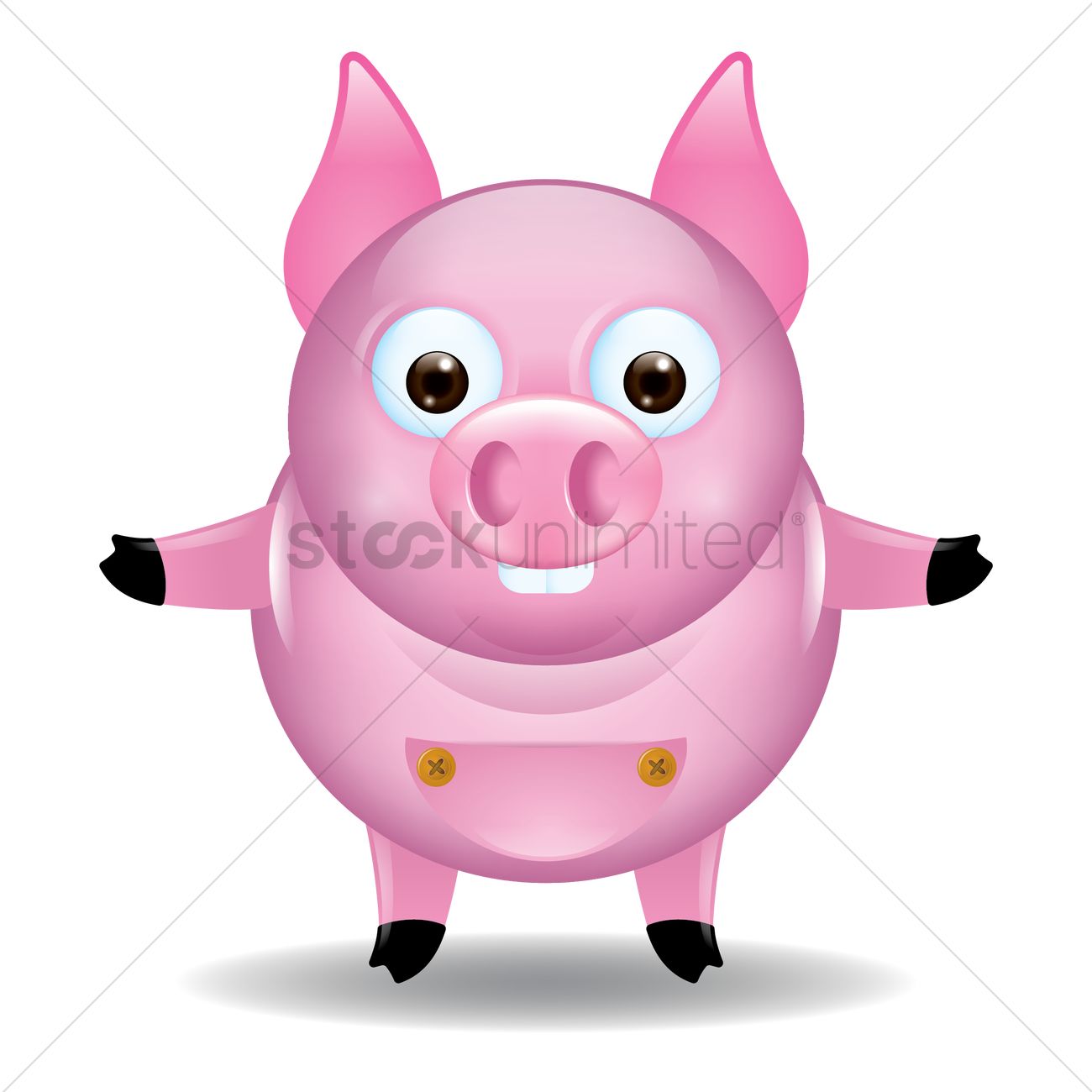 1300x1300 Free Cute Pig Cartoon Vector Image