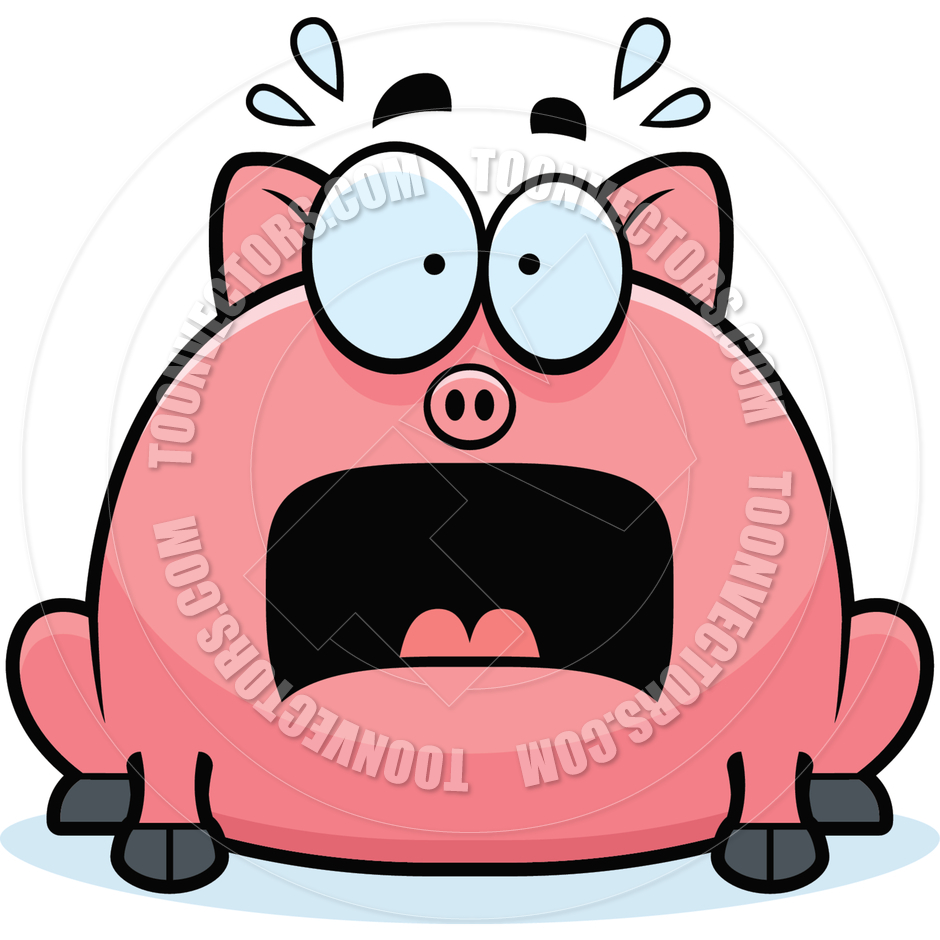 940x940 Cartoon Little Pig Scared By Cory Thoman Toon Vectors Eps