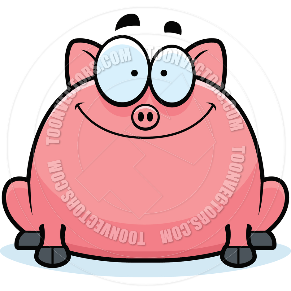 940x940 Cartoon Little Pig Smiling By Cory Thoman Toon Vectors Eps