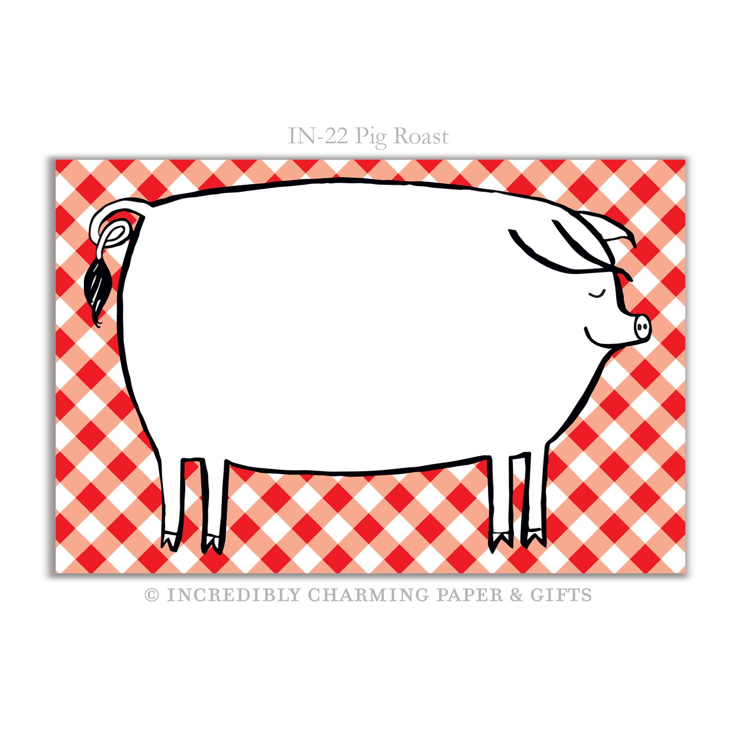 1440x1440 Pig Roast Imprintable Invitation