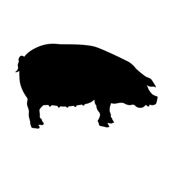 550x550 Pig Silhouettes (Children's Farm Decor) Pig Wall Silhouette Decal