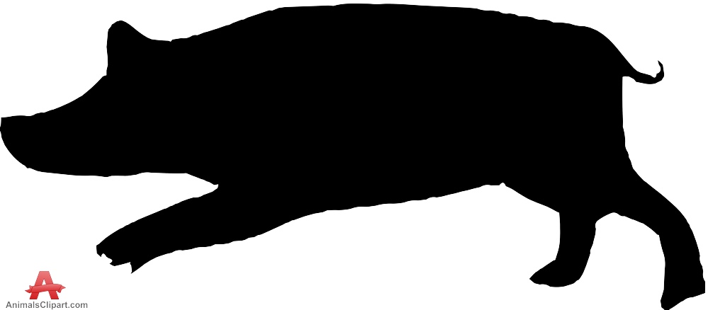 999x438 Pig Silhouette Design Free Clipart Design Download