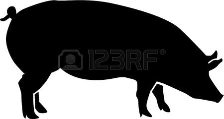 450x240 Pig Silhouette Royalty Free Cliparts, Vectors, And Stock
