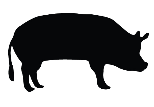 500x350 Pig Silhouette Vector Download Pig Silhouette Silhouette Graphics
