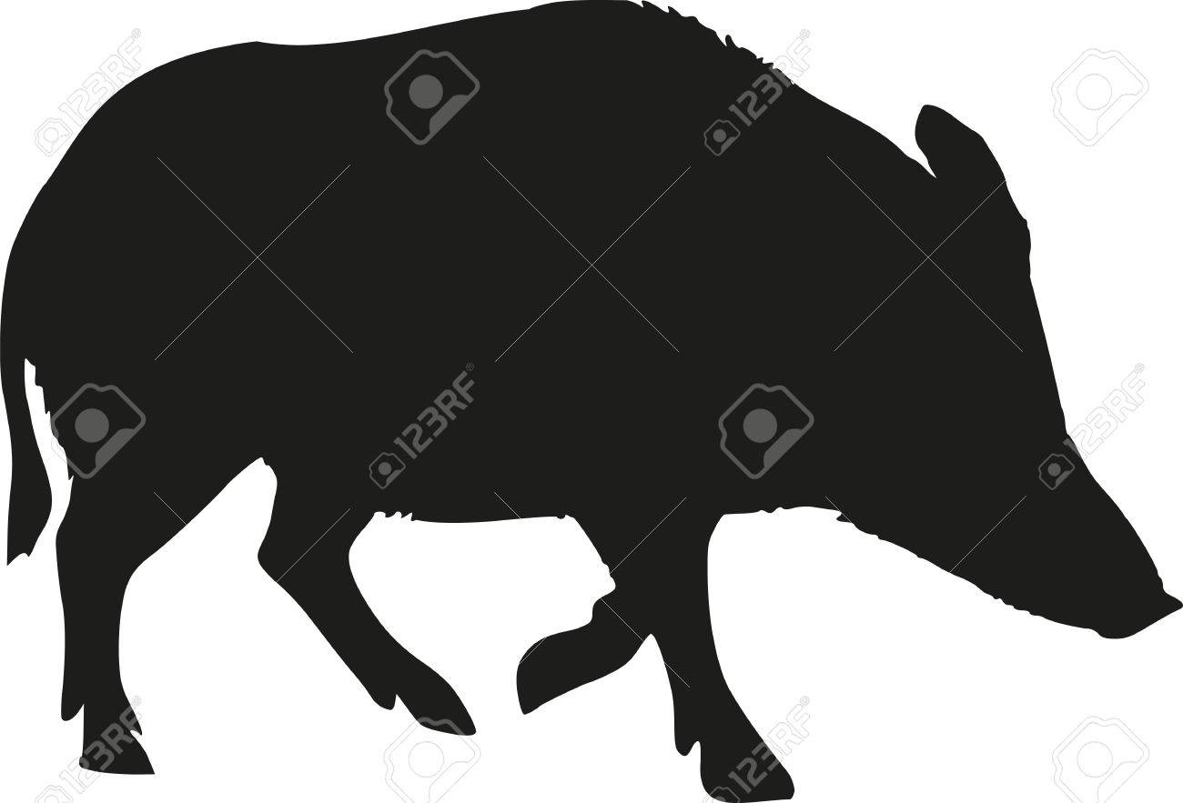 1300x883 Wild Pig Silhouette Royalty Free Cliparts, Vectors, And Stock
