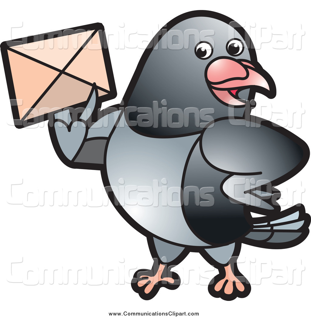1024x1044 Communication Clipart Of A Pigeon Holding An Envelope By Lal